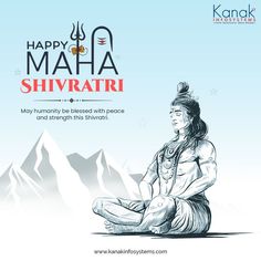 happy maha shivratri with an image of a woman sitting on the ground