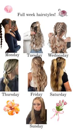 Friday Hairstyles, Cute Sporty Hairstyles, Monday Tuesday Wednesday Thursday Friday, Sport Hair