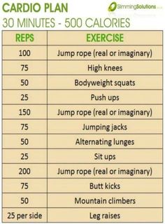 Cardio Plan, 30 Minute Cardio Workout, Teen Fitness, Burn 500 Calories, 30 Minute Cardio, Workout Fat Burning, Abs Workout For Women, Cardio Training, Cardio Workouts