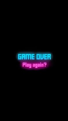 the title for game over play again?