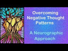 a blue and purple background with the words overcoming negative thought patterns, in front of it