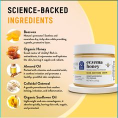 $75 value. Save on Eczema Honey's best selling and cult favorite products designed to gently comfort and soothe skin all over. Say hello to itch-free, hydrated and healthy skin! The Eczema Honey Survival Kit includes: Eczema Honey Original OR Nut Free Skin Soothing Cream Try our cult favorite Skin Soothing Cream that temporarily protects and helps relieve minor skin irritation and itching due to rashes and eczema. Eczema Honey Oatmeal Hand Cream Try our Allure Best of Beauty winning Oatmeal Hand Best Lip Balms, Mind Body Green, Honey Brand, Best Lip Balm, Skin Care Quiz, Honey Oatmeal, Organic Honey, Skin Complexion