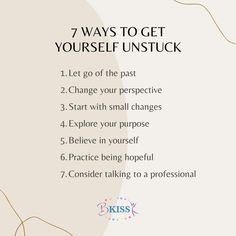 the 7 ways to get yourself unstuck