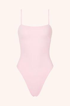 Effortless style meets timeless design with our black square neck one-piece swimsuit. Featuring a chic tank top silhouette and a figure-flattering square neckline, this piece offers the perfect balance of sophistication and allure. Not overly revealing but undeniably sexy, this black square neck bathing suit is a must-have for making a statement, whether you're lounging poolside or strolling along the shore. Shaping, sculpting fit Pulls on Square neckline High-cut style with medium brief coverag Cute Pink One Piece Swimsuit, Baby Pink Tops, Light Pink Swimsuit, Baby Pink Top, Pretty Swimsuits, Chic Tank Tops, Spaghetti Strap Bodysuit, Pink Pilates, Swimming Suits