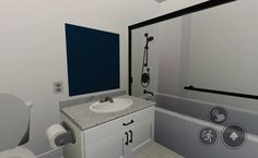 a bathroom with a sink, toilet and bathtub