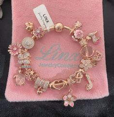 Elegant Rose Gold Bracelets With Charms, Rose Gold Snake Chain Bracelet, Elegant Rose Gold Charms, Rose Gold Charm Bracelet With Removable Charms, Luxury Rose Gold Jewelry With Charms, Elegant Rose Gold Jewelry With Removable Charms, Elegant Rose Gold Bracelets With Removable Charms, Rose Gold Charm Bracelet With Snake Chain, Rose Gold Snake Chain Charms As Gift