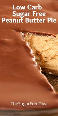 a piece of low carb sugar free peanut butter pie