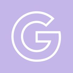 the letter g in white on a purple background