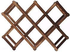 PRICES MAY VARY. Foldable & Portable: Approximately 17.8 x 4.7 x 12.2 inches when fully expanded;With 10 slots for storing up to 10 wine bottles;About 17.8 x 4.7x 2.5 inches when foldable;Convenient and space saving. Made of solid wood: This wine rack is made of pure natural wood which is hard and strong, and it is carbonized by fire without any paint while retaining the original wood texture. It is not only a healthy and natural home essential, but also a beautiful wooden handicraft. Widely Use Bottle Stand Display, Wood Wine Bottle Holder, Wine Bottle Stand, Wine Cellar Racks, Stackable Wine Racks, Wood Wine Rack, Home Kitchen Bar, Bar Cabinets, Wine Rack Cabinet