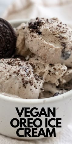 vegan cookies and cream ice cream Vegan Creami Recipes, Ninja Creami Non Dairy, Vegan Ice Cream Bars, Healthy Cookies And Cream Ice Cream, Ice Cream Vegan Recipe, Ninja Creami Dairy Free Ice Cream, Vegan Ninja Creami