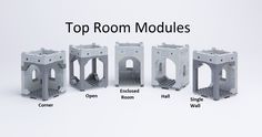 the top room modules are shown in three different positions