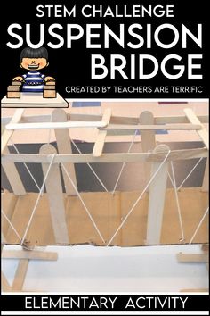 STEM Suspension Bridge Challenge is an amazing engineering activity for upper elementary and middle school students. Teams build a bridge using basic STEM materials. Stem Bridge Challenge, Stem Activities Middle School Challenges, Engineering Challenges Middle School, Paper Bridge Challenge, Pirate Vocabulary