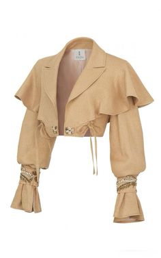 Detail Couture, Mode Abaya, Linen Jacket, Mode Inspo, Top Design, Stage Outfits, Blouse Top