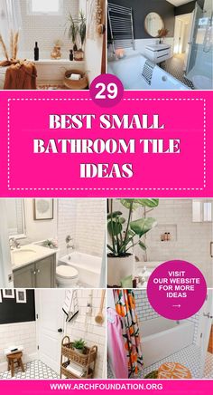 the best small bathroom tile ideas for every room in your home, including flooring and decor