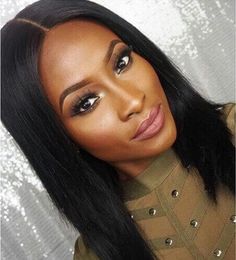 360 Lace Frontal Bob Wig Silky Straight Frontal Bob, Lace Frontal Bob, Woc Makeup, Bold Hair Color, Medium Brown Hair, Wig Ideas, Weave Styles, Lace Frontal Wigs, Quality Wigs