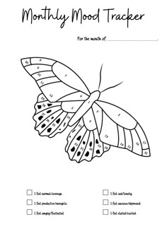 a butterfly worksheet for kids to color