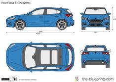 the blueprints ford focus s - line is shown in three different positions, including the hatchback and hatchback