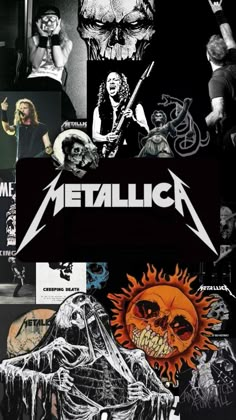 metallicica collage with various pictures and words