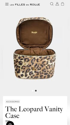 Rangement Makeup, Mötley Crüe, Vanity Case, The Leopard, Birthday Wishlist, Cute Bags, Christmas Wishes, Makeup Skin Care