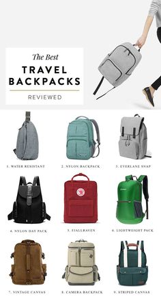 Need a travel backpack to fit a 15" laptop, clothes, accessories and still look stylish? Read reviews of the best travel backpacks for function and flair. Travel Backpacks For Women, Travel Outfit Summer Airport, Travel Backpack Essentials, Travel Backpack Carry On, One Shoulder Backpack, Backpack Photography, Europe Packing List, Backpack Essentials