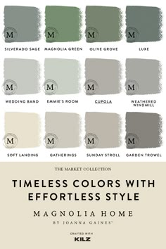 The Market Collection, a 25-color palette takes the guesswork out of choosing coordinating colors and allows you to simply pick your favorite shades and get started. Diy Home Makeover, Magnolia Paint Colors, Joanna Gaines Paint Colors, Joanna Gaines Paint, Magnolia Homes Paint, Magnolia Paint, Paint Collection, Color Palette Inspiration, Farmhouse Paint Colors