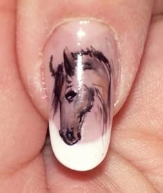 nails art horse themed Horse Nail Art Designs, Western Nail Art, Country Nails, Animal Nail Art