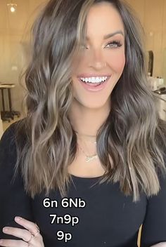 Fall Mushroom Brown Hair Color, Bayalage Brunette Layered Hair, Mushroom Brown Balayage On Brown Hair, Brown And Mushroom Brown Hair, Mushroom Brown Lob Haircut, Ashy Fall Hair Colors, Medium Length Mushroom Brown Hair, Soft Brown With Money Pieces, Bad Baylage Hair