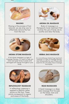 Different Massage Types, Different Type Of Massages, Wellness Spa Services, How To Start A Massage Therapy Business, Medical Spa Services, Spa Add On Services, Spa Specials Ideas, Massage Therapy Add Ons, Types Of Massage Therapy