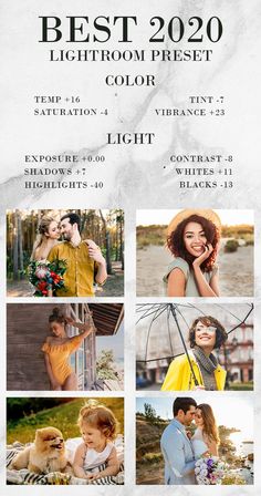 an advertisement for the best lightroom preset color contest, with photos and text