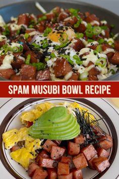 spam musubi bowl recipe with avocado