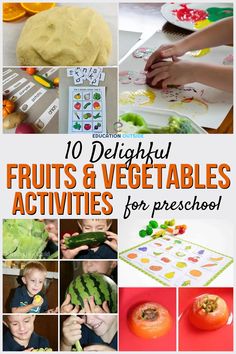 fruits and vegetables activities for preschool to help them learn how to make their own food