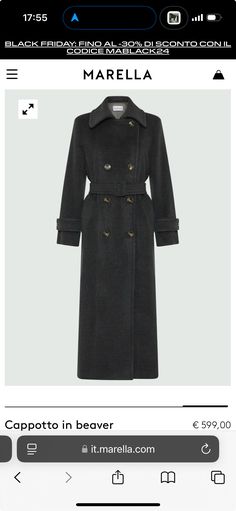 a black trench coat with gold buttons on it