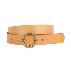 Made with genuine leather and a single brass-toned ring buckle, The Basic Brass Ring Leather Belt is the definition of versatility. Available in black, tan, camel, and white colors along with multiple sizes, this belt accommodates various styles from casual to formal wear. It's made with genuine leather for lasting quality and a timeless style, an outfit staple for years to come.Also available in a wider size. Search style #5032 for more details. Material: Leather Measurements: Width: 1" Small: Style An Outfit, Circle Belt, Ring Leather, Clothing Staples, Simple Leather, Brass Ring, Classic Leather, Black Tan, Black Belt