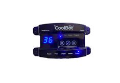 the coolbot is an electronic clock with blue lights