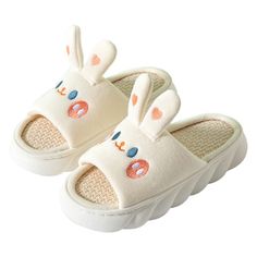 PRICES MAY VARY. 【Size selection】If your foot width or size is between two sizes, We recommend you choose one size up. 【Material】All-in-one molding thermoplastic rubber soles soft and relaxed, Comfortable linen lining & cute animal themed uppers. 【Advantages】Thick soles are not easy to wet shoes and provide a high degree of softness and comfort. Anti-slip stripes on the sole can prevent you from falling, and the sole made of high-quality materials will not make noise when walking. 【Scene】Tired b Funny Slippers, Giant Stuffed Animals, Linen Slippers, Bunny Slippers, Indoor Outdoor Slippers, Animal Slippers, Comfort Gifts, Indoor Slippers, Cute Slippers