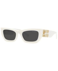 in stock Miu Miu White Sunglasses, White Designer Sunglasses, Mui Mui Sunglasses, Hen Outfits, Off White Sunglasses, Miu Miu Glasses, Miu Miu Accessories, White Glasses, Miu Miu Sunglasses