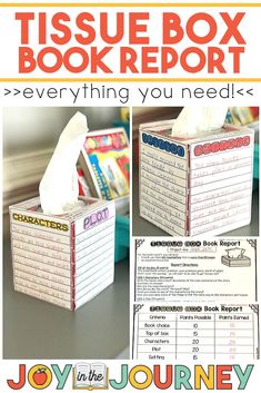 the tissue box book report is an easy way to help students learn how to use it