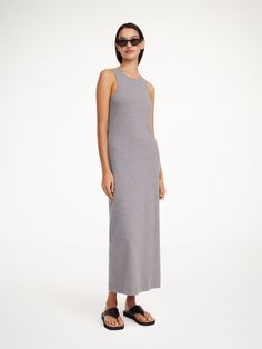 The Lovelo maxi dress is a wardrobe staple for the modern minimalist. Endlessly wearable, this sleeveless design is crafted from a blend of organic cotton with a ribbed finish that frames the figure. Style with the Jummis clip to accentuate your waist. Rib Knit Dress, Buy Dresses Online, Ribbed Knit Dress, Dress Crafts, Malene Birger, By Malene Birger, Knitwear Tops, Denim Flares, Fashion Books