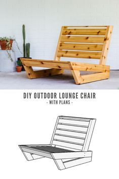 the diy outdoor lounge chair with plans is easy to build and can be used as a bed