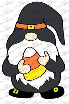 an image of a cartoon penguin with a pumpkin