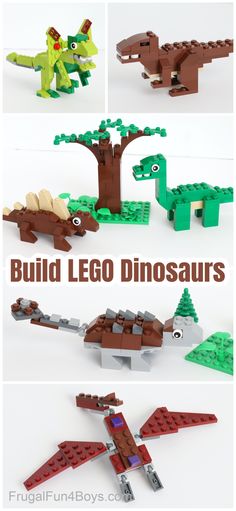 the instructions for how to build lego dinosaurs