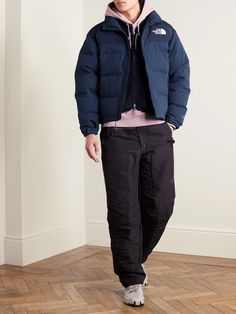 The North Face has designed some of the most iconic outdoorswear in fashion history – the 'Nuptse' jacket most certainly included. , Cut in the same boxy shape as the '1992' release, this one is made from hardwearing and weather-resistant risptop , Quilted with 700-fill recycled-down that will keep you warm even when it gets wet , Stowable hood allows you to adjust the coverage as needed North Face Nuptse Jacket, Nuptse Jacket, North Face Nuptse, Embroidered Quilts, Quilt Jacket, Outdoor Jacket, Jacket For Men, North Face Mens, Formal Shirts