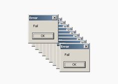 a set of five different types of errors in the form of an error screen