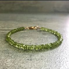 New Gorgeous!! Genuine Peridot Bracelet In Gold Plating Over Sterling Silver. Bracelet Has An Extension On The Clasp. Perfect For Yourself Or As A Gift. Very Shiny And Brilliant!! Very Unique And Different! Suitable For Most Ages. Suitable For All Occasions. Perfect Bracelet For Layering. Nwt Green Gemstone Beads Bangle Bracelet, Green Rondelle Bracelets For Jewelry Making, Green Peridot Stackable Jewelry, Stackable Green Peridot Jewelry, Green Gemstone Rondelle Beaded Bracelets, Green Faceted Spiritual Bracelets, Lime Green Bracelet Jewelry For Gift, Spiritual Green Faceted Bracelets, Green Stackable Bracelets Gift