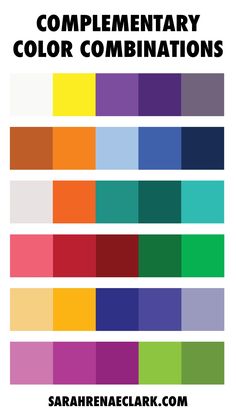 the complementary color combination is shown in this poster