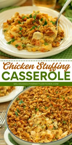 This simple and mouthwatering Chicken Stuffing Casserole recipe is the perfect comfort food meal for any day of the week. With a comforting combination of tender chicken, savory stuffing, steamed vegetables and a creamy sauce, it’s the perfect easy dinner recipe for any night of the week. Easy Homemade Lasagna, Rotisserie Chicken Recipes Leftover, Favorite Casserole Recipes, Stove Top Stuffing, Chicken Stuffing Casserole, Chicken Stuffing, Homemade Comfort Food, Stuffing Casserole, Chicken Casseroles