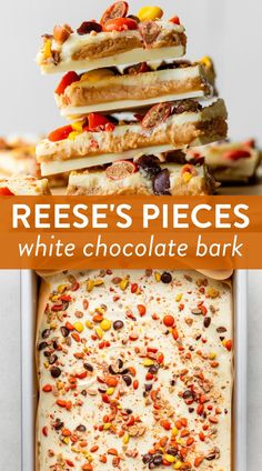 reese's pieces white chocolate bark is an easy dessert recipe that uses only three ingredients