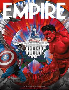 an image of the avengers and captain america in front of the white house on empire