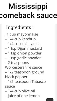 the ingredients for this recipe are shown in black and white, with text on it