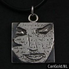 #Brave - Inspired by the cd of #Marillion - Handmade jewellery Sterling silver #Pendant (20mm)- PENBRA20 - to wear on a #chain - Designed by Karin Hengeveld - to order check - www.CariGold.nl Handmade Jewellery, Music Art